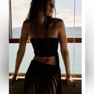 NWT KNOTTED BANDEAU TOP